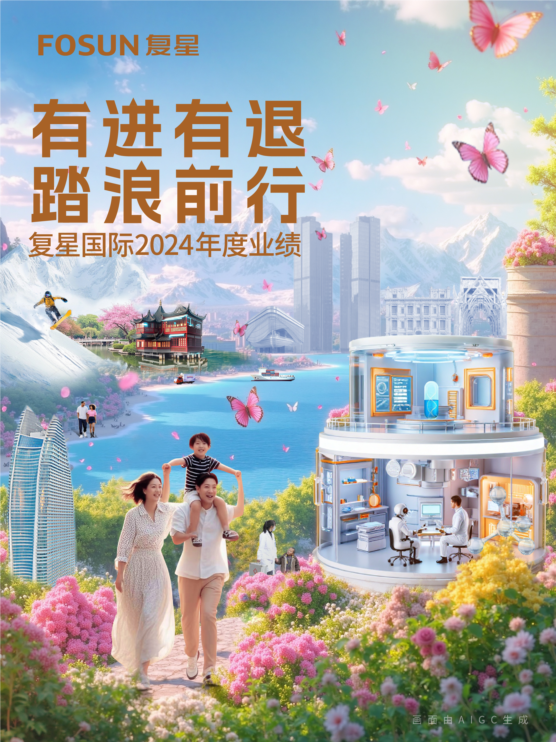 复星国际宣布2024年业绩：总收入人民币1921.4亿元，，，工业运营利润人民币49亿元，，，整体谋划面稳健