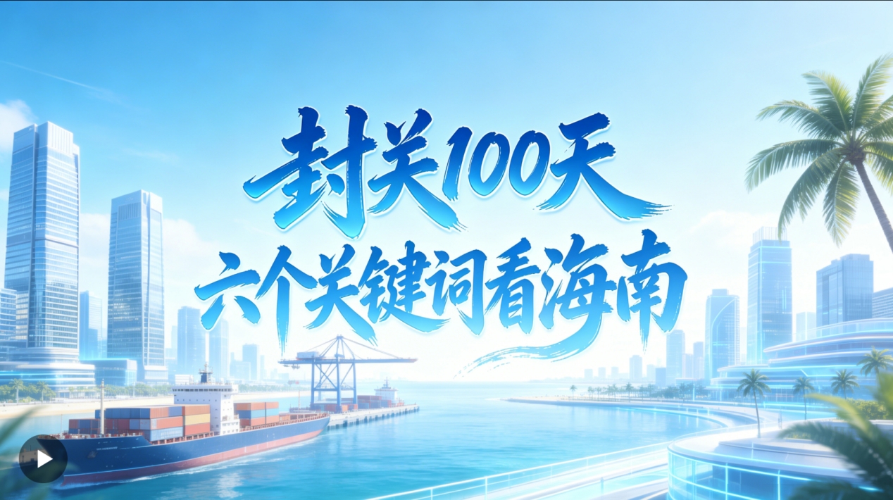 人民日报：海之南 封关100天，，，，六个要害词看海南